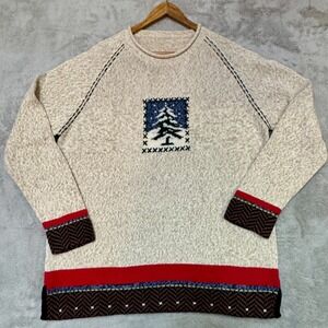 Vintage Stitches In Time Christmas Women's Med/L No Tag Nordic Sweater Pullover